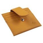 Genuine African Leather Yellow Wallet With Clip Closure - Image 27