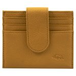 Genuine African Leather Yellow Wallet With Clip Closure - Image 24