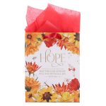 Hope Orange Floral Medium Gift Bag with Gift Tag - Image 2