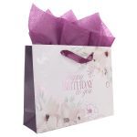 Happy Birthday to You Large Floral Landscape Gift Bag with Card - Image 4