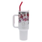 Love Is Patient, Love Is Kind Stainless Steel Mug with Handle and Straw - Image 2