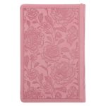 NLV Pienk Blomme Kunsleer Standaard Bybel Met Ritssluiter en Duimgrepe - Image 23