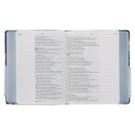 NLV Donkerblou Blomme Kunsleer Joernaal-Bybel - Image 5