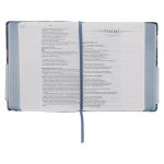 NLV Donkerblou Blomme Kunsleer Joernaal-Bybel - Image 6