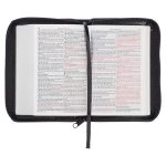 KJV Black Faux Leather Mini Pocket Edition Bible Red Letter With Zip - Image 35