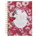 Love Pink Floral Hardcover Wirebound Journal