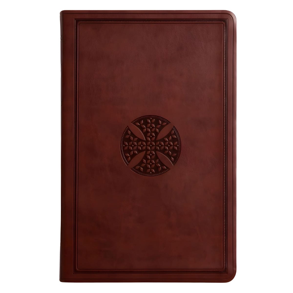 9798874903312_front ESV Brown Mosaic Cross Design Imitation Leather Value Thinline Bible - Image 1