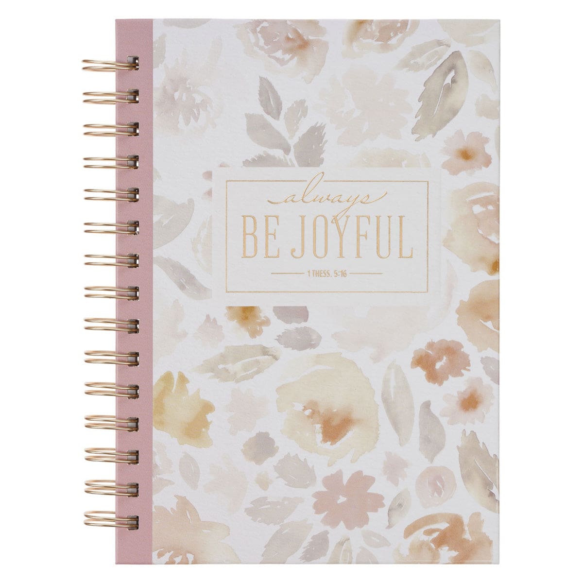 9798896782674_front Always Be Joyful Hardcover Wirebound Journal - Image 1